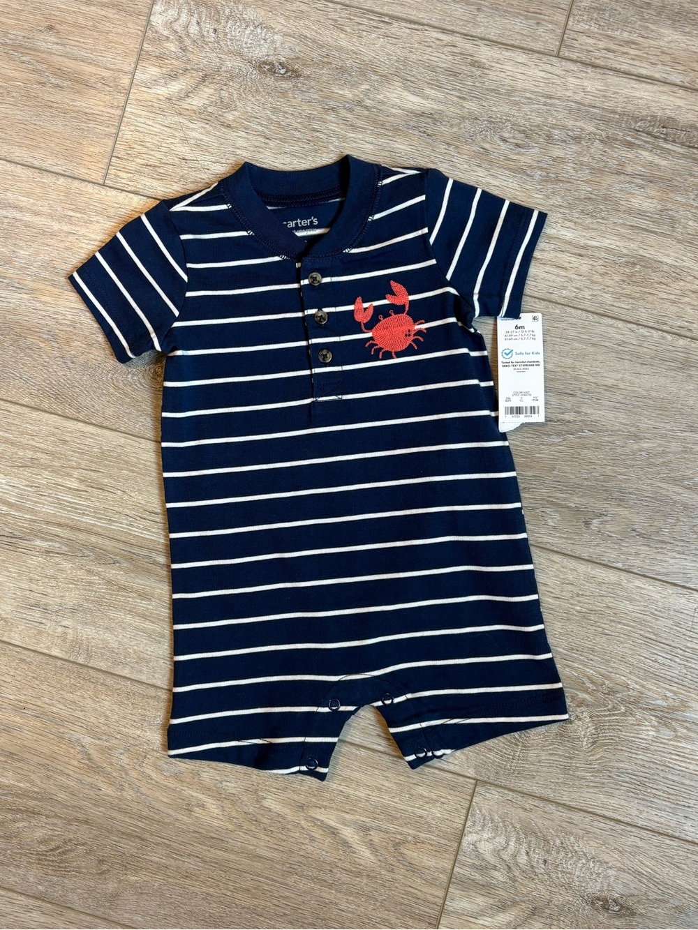 Carter's | Navy Blue Striped Romper